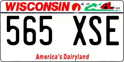 WI license plate 565XSE