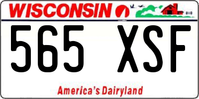 WI license plate 565XSF