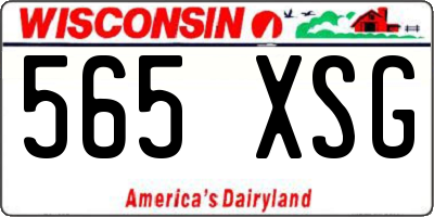 WI license plate 565XSG