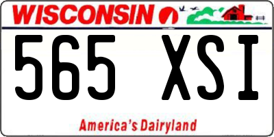 WI license plate 565XSI