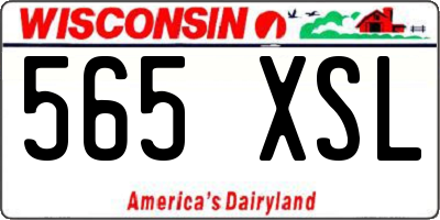 WI license plate 565XSL