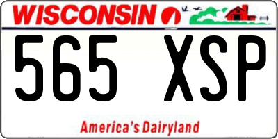 WI license plate 565XSP