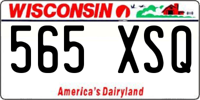 WI license plate 565XSQ