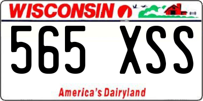WI license plate 565XSS