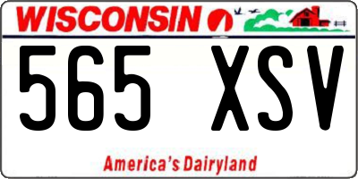 WI license plate 565XSV