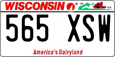 WI license plate 565XSW