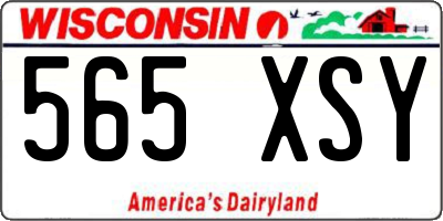 WI license plate 565XSY