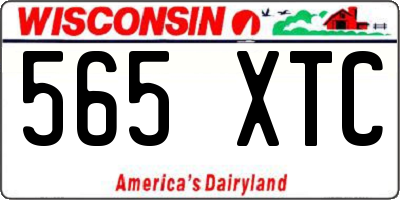 WI license plate 565XTC