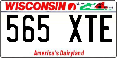 WI license plate 565XTE