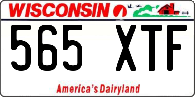 WI license plate 565XTF