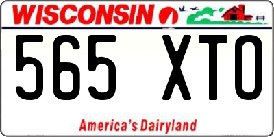 WI license plate 565XTO