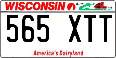 WI license plate 565XTT