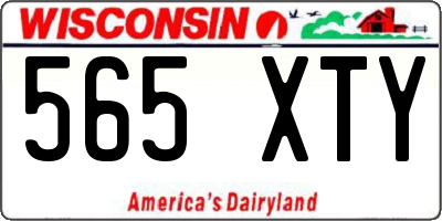 WI license plate 565XTY