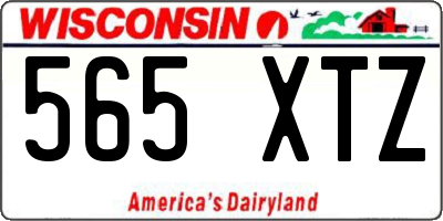 WI license plate 565XTZ