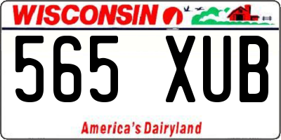 WI license plate 565XUB
