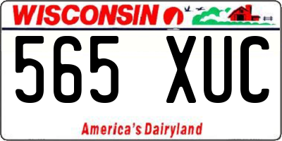 WI license plate 565XUC