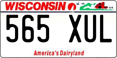 WI license plate 565XUL