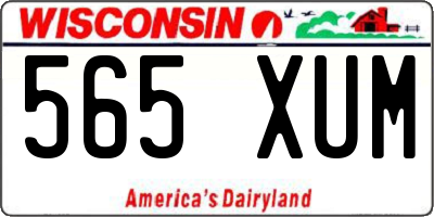 WI license plate 565XUM