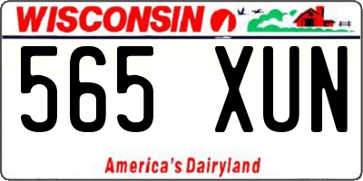 WI license plate 565XUN