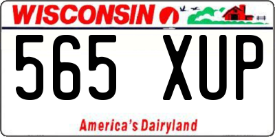 WI license plate 565XUP