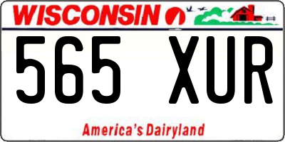 WI license plate 565XUR
