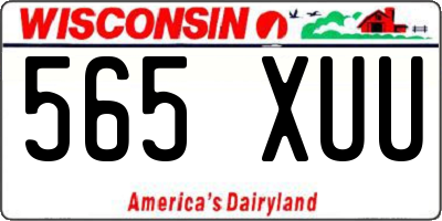 WI license plate 565XUU