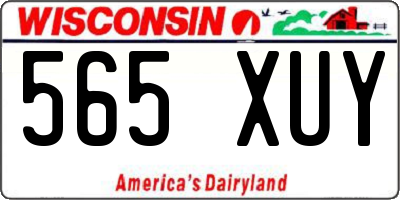 WI license plate 565XUY