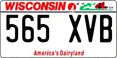 WI license plate 565XVB