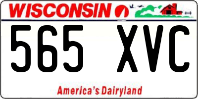 WI license plate 565XVC