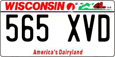 WI license plate 565XVD