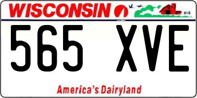 WI license plate 565XVE