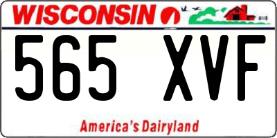 WI license plate 565XVF