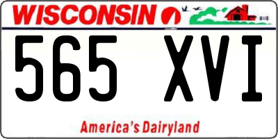 WI license plate 565XVI