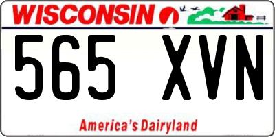 WI license plate 565XVN