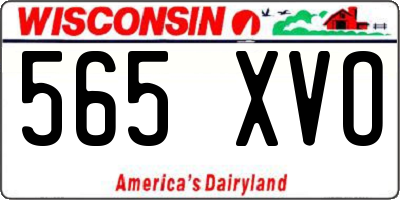 WI license plate 565XVO