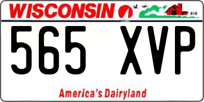 WI license plate 565XVP