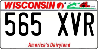 WI license plate 565XVR