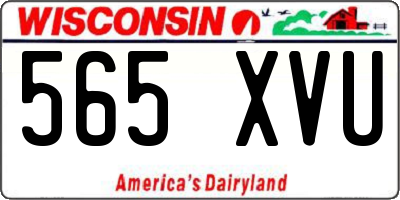 WI license plate 565XVU