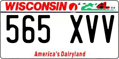 WI license plate 565XVV