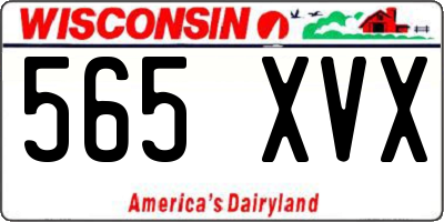 WI license plate 565XVX