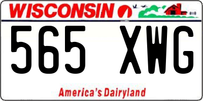 WI license plate 565XWG