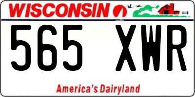 WI license plate 565XWR