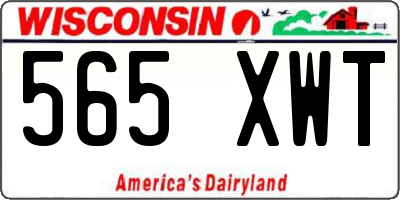 WI license plate 565XWT