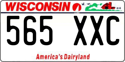 WI license plate 565XXC