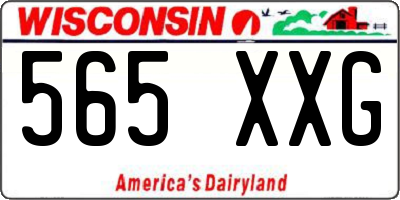 WI license plate 565XXG