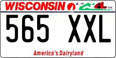WI license plate 565XXL