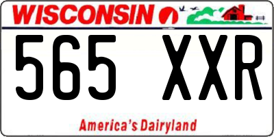 WI license plate 565XXR