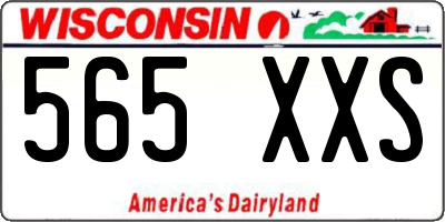 WI license plate 565XXS