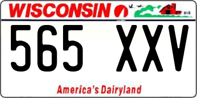 WI license plate 565XXV