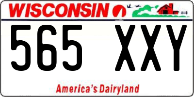 WI license plate 565XXY